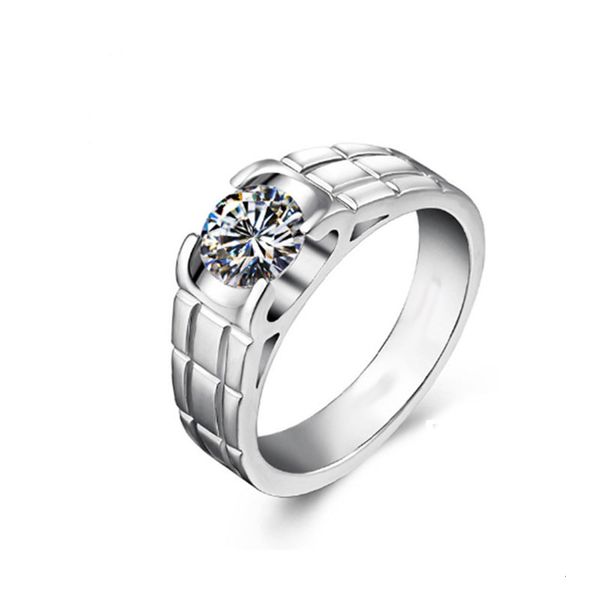 hbp fashion luxury autumn new men's ring set with 8.0 zircon, Silver 
hbp fashion luxury autumn new men's ring set with 8.0 zircon, Silver