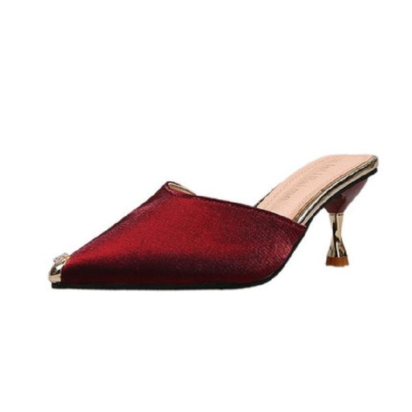 slippers 2021 summer ladies fashion wild comfortable baotou pointed high-heeled stiletto women's sandals and, Black
slippers 2021 summer ladies fashion wild comfortable baotou pointed high-heeled stiletto women's sandals and, Black