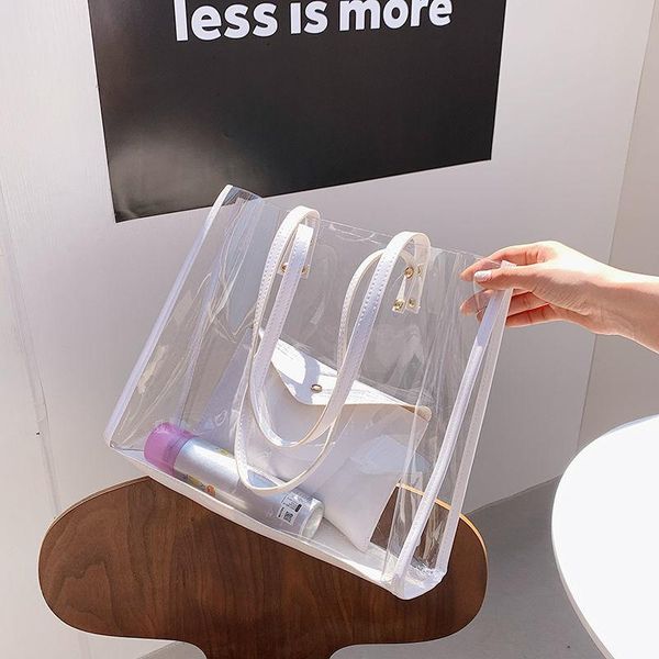 evening bags fashion large-capacity handbag women's work bag shoulder clear transparent jelly large tote for women
evening bags fashion large-capacity handbag women's work bag shoulder clear transparent jelly large tote for women