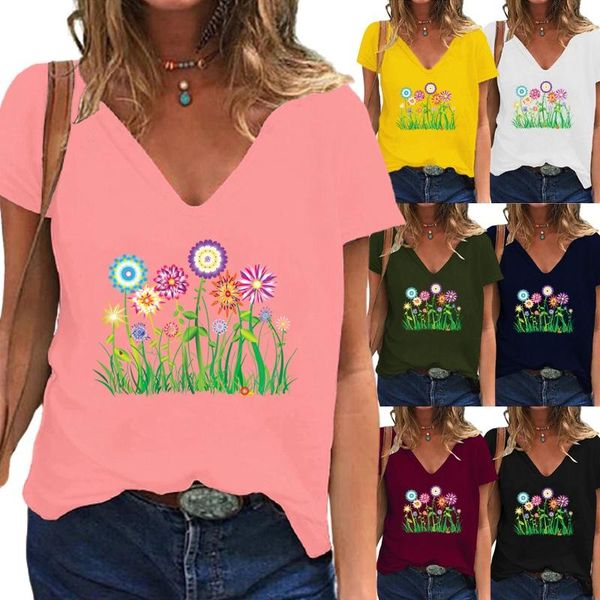 women's t-shirt summer shirt short sleeve fashion printing graphic tee women clothing v- neck plus size loose casual xs-5xl, White
women's t-shirt summer shirt short sleeve fashion printing graphic tee women clothing v- neck plus size loose casual xs-5xl, White