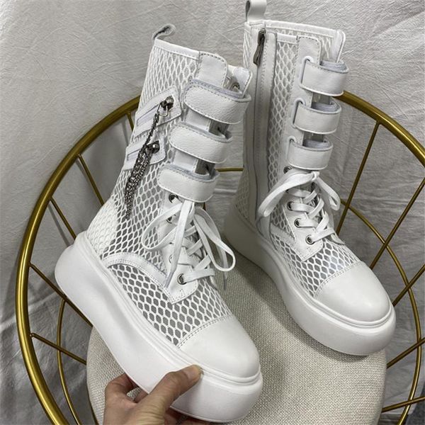 boots cut outs summer for women shoes high platform motorcycle chains knight combat ins runway zapatos de mujer, Black
boots cut outs summer for women shoes high platform motorcycle chains knight combat ins runway zapatos de mujer, Black