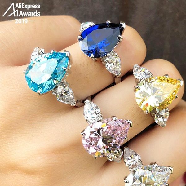 cluster rings 6.18 sale 5 pear cut 14*10mm s925 sterling silver ring sona solitaire fine citrine sapphire amethyst ruby, Golden;silver
cluster rings 6.18 sale 5 pear cut 14*10mm s925 sterling silver ring sona solitaire fine citrine sapphire amethyst ruby, Golden;silver