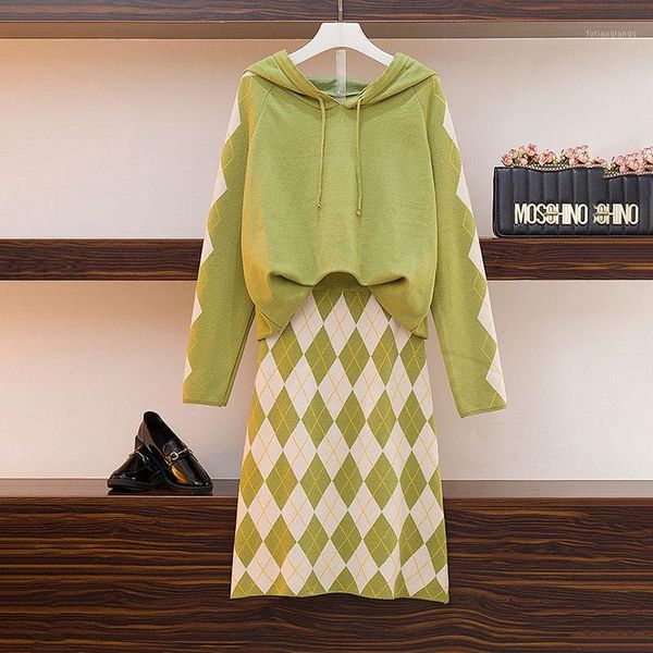 women's tracksuits elegant plaid knitted women autumn dress suit winter green hooded sweater 2 piece set casual cool daily warm, Gray
women's tracksuits elegant plaid knitted women autumn dress suit winter green hooded sweater 2 piece set casual cool daily warm, Gray