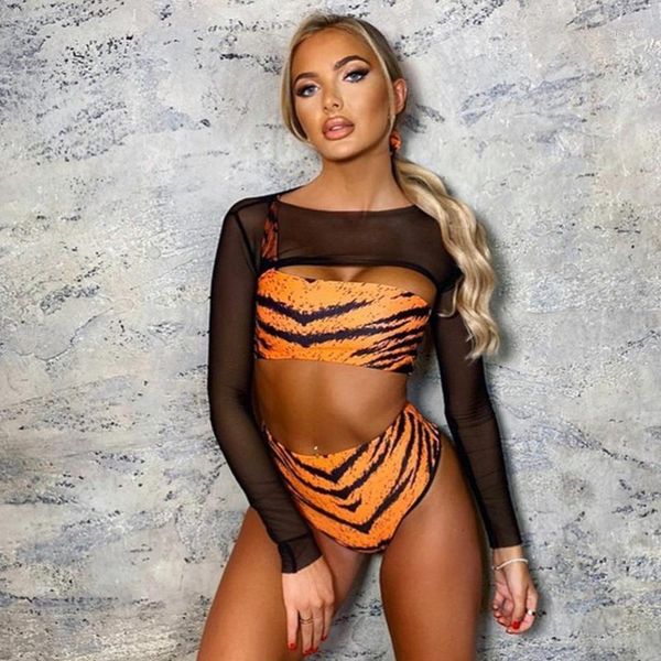 women's swimwear 2021 leopard print irregular bikini swimsuit three-piece tube, White;black
women's swimwear 2021 leopard print irregular bikini swimsuit three-piece tube, White;black