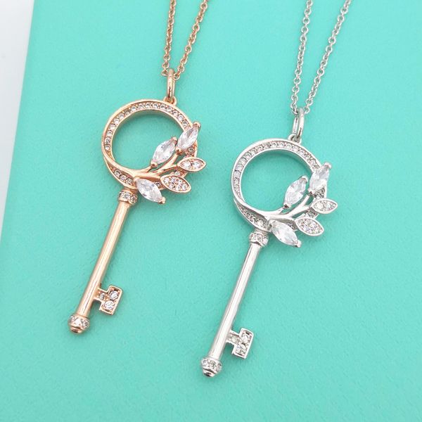 2021 new 925 rose gold inlay zircon rattan ring women's sterling sier key necklace jewelry tlt9, Silver
2021 new 925 rose gold inlay zircon rattan ring women's sterling sier key necklace jewelry tlt9, Silver