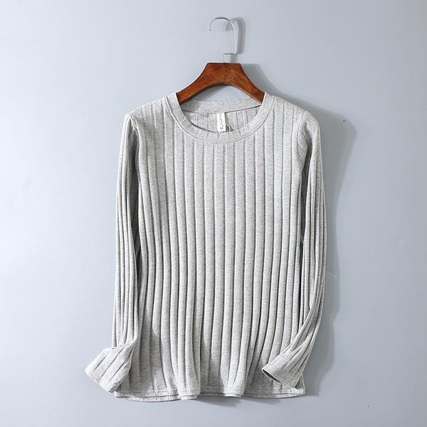 new 2021 autumn women long sleeve knitted cotton striped solid casual elastic slim shirt plus size black white t3ow
new 2021 autumn women long sleeve knitted cotton striped solid casual elastic slim shirt plus size black white t3ow