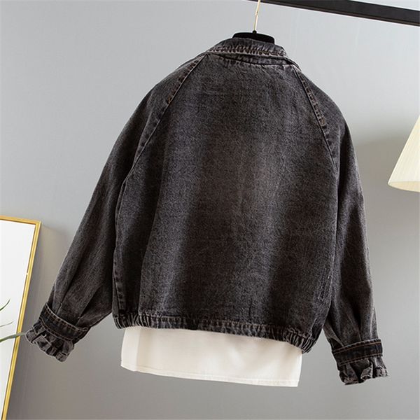 spring autumn new vintage short denim jackets female loose large size coats korean casual student outerwear women jacket zrok, Black;brown
spring autumn new vintage short denim jackets female loose large size coats korean casual student outerwear women jacket zrok, Black;brown