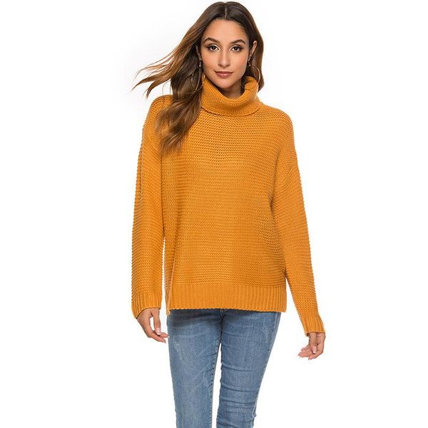 women's sweaters fashion for women autumn winter yellow knitted jumper loose casual turtleneck full sleeve pullovers chompas para mujer, White;black
women's sweaters fashion for women autumn winter yellow knitted jumper loose casual turtleneck full sleeve pullovers chompas para mujer, White;black