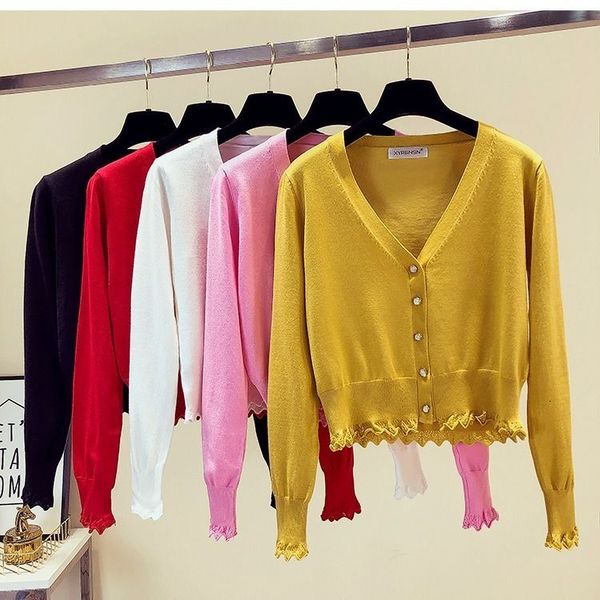 2021 new women spring autumn solid cardigan female casual sweater v-neck long sleeve knitted sweaters ladies short knitwear l55603ai, White;black
2021 new women spring autumn solid cardigan female casual sweater v-neck long sleeve knitted sweaters ladies short knitwear l55603ai, White;black