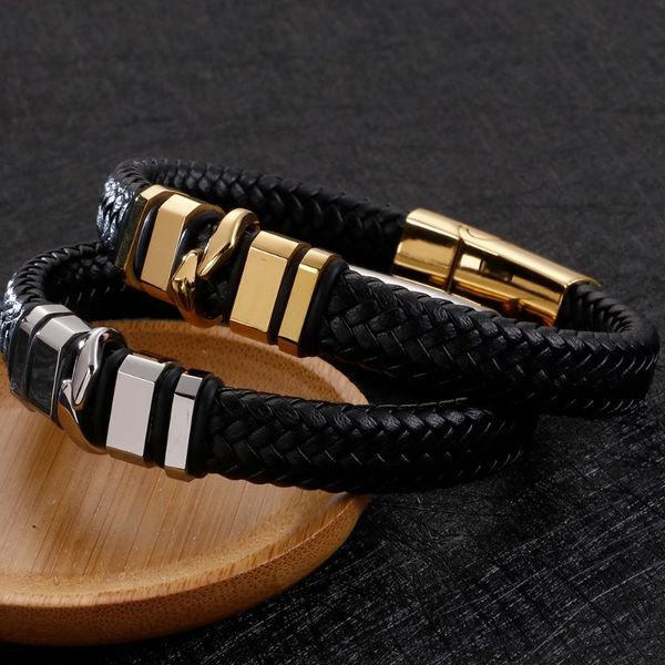 tennis fashion gold stainless steel friendship bracelets for men braided leather wrap bracelet male jewelry armband with magnet clasp, Golden;silver
tennis fashion gold stainless steel friendship bracelets for men braided leather wrap bracelet male jewelry armband with magnet clasp, Golden;silver