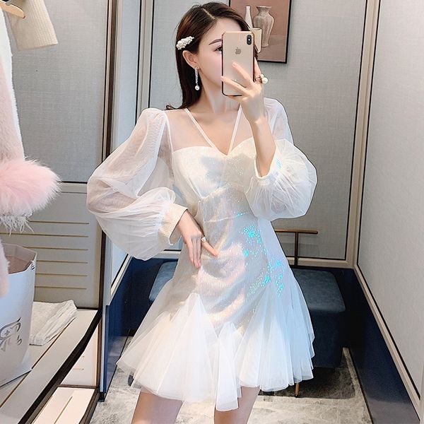 autumn dresses women's clothes 2021 new dress of sequin gauze ladies'sequins fairy super sweet lady in kawaii fashion jljg, Black;gray
autumn dresses women's clothes 2021 new dress of sequin gauze ladies'sequins fairy super sweet lady in kawaii fashion jljg, Black;gray