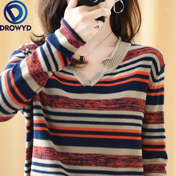 women's sweaters striped pullovers sweater women 2021 fall soft cotton slim knitted tide v-neck thick winter korean casual simple chic, White;black
women's sweaters striped pullovers sweater women 2021 fall soft cotton slim knitted tide v-neck thick winter korean casual simple chic, White;black