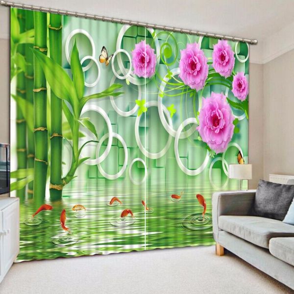 curtain & drapes 3d fashion customized green bamboo round flower curtains for bedroom custom beautiful blackout shade window
curtain & drapes 3d fashion customized green bamboo round flower curtains for bedroom custom beautiful blackout shade window
