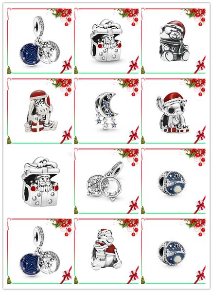 925 sterling silver christmas charm gift, fashion pendant beads suitable for ladies holiday outfit diy, Black
925 sterling silver christmas charm gift, fashion pendant beads suitable for ladies holiday outfit diy, Black