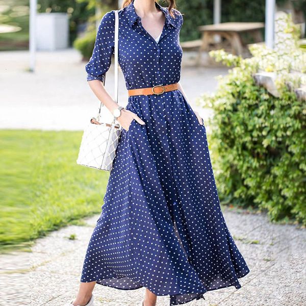 2021 new elegant sleeve turn-down neck long dot print button split maxi beach party casual black sundres u0ut, Black;gray
2021 new elegant sleeve turn-down neck long dot print button split maxi beach party casual black sundres u0ut, Black;gray