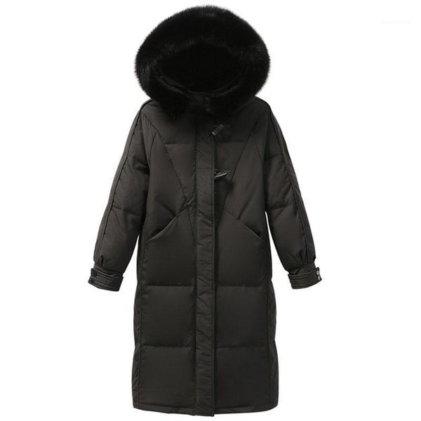 women's down & parkas winter large fur hooded long jacket women 90% white duck coat irregular warm snow outwear, Black
women's down & parkas winter large fur hooded long jacket women 90% white duck coat irregular warm snow outwear, Black