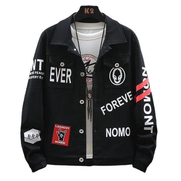 ebaihui spring autumn denim jacket for men korean version printing colours trend youth students handsome casual jacket, Black;brown
ebaihui spring autumn denim jacket for men korean version printing colours trend youth students handsome casual jacket, Black;brown