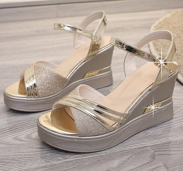 dress shoes women sandals summer fashion outdoor wedge open toe fish head platform high heels zapatos de mujer, Black
dress shoes women sandals summer fashion outdoor wedge open toe fish head platform high heels zapatos de mujer, Black