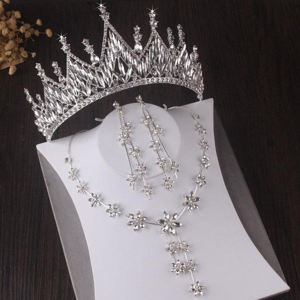 earrings & necklace baroque crystal wedding crown tiaras leaf bridal jewelry sets set for women african brides diadem, Silver
earrings & necklace baroque crystal wedding crown tiaras leaf bridal jewelry sets set for women african brides diadem, Silver