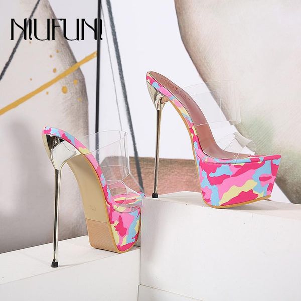 sandals niufuni summer open-toed transparent women's camouflage style ultra-fine high-heeled shoes pvc sweet, Black
sandals niufuni summer open-toed transparent women's camouflage style ultra-fine high-heeled shoes pvc sweet, Black