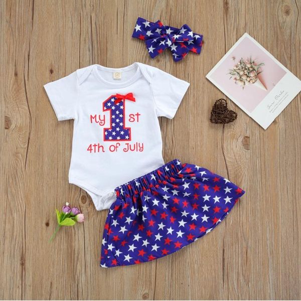 clothing sets summer baby girl my first 4th of july outfits short sleeve letter print romper + star skirt headband set, White
clothing sets summer baby girl my first 4th of july outfits short sleeve letter print romper + star skirt headband set, White