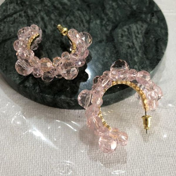 hoop & huggie 2021 crystal transparent earrings temperament europe gold plated c ring metal woven flowers white red earings, Golden;silver
hoop & huggie 2021 crystal transparent earrings temperament europe gold plated c ring metal woven flowers white red earings, Golden;silver