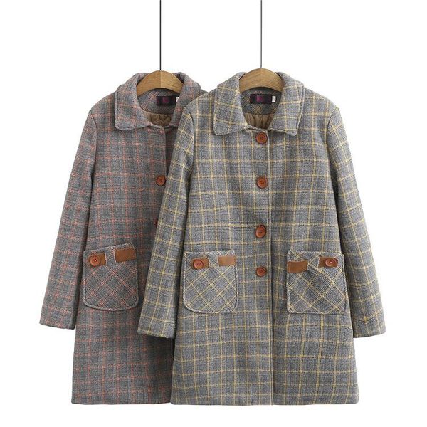 women's wool & blends 2021 winter ladies jacket lapel thick coat women casual fashion loose large size plaid warm cotton, Black
women's wool & blends 2021 winter ladies jacket lapel thick coat women casual fashion loose large size plaid warm cotton, Black