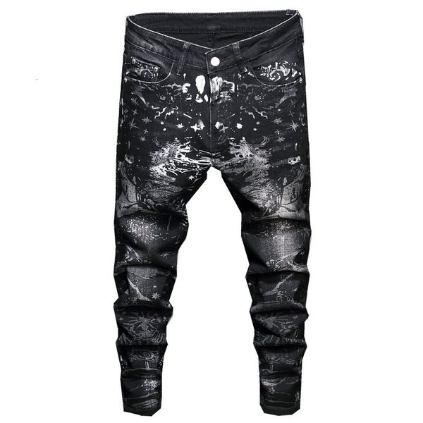 men's trousers, new original style, mid-waistline jeans, thin black printing pants, mid-3002 fashion. tmo8, Blue
men's trousers, new original style, mid-waistline jeans, thin black printing pants, mid-3002 fashion. tmo8, Blue