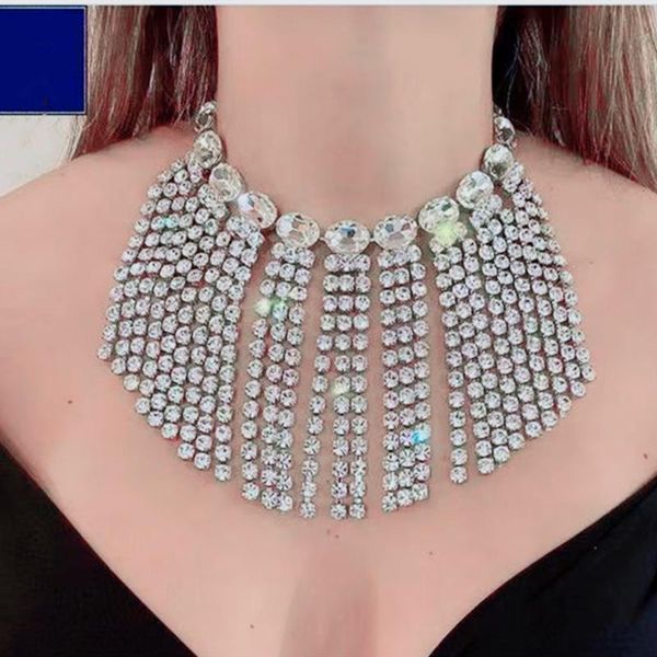chokers handmade luxury rhinestone big water drop choker statement necklaces for women bling crystal long tassel pendant bridal necklace, Golden;silver
chokers handmade luxury rhinestone big water drop choker statement necklaces for women bling crystal long tassel pendant bridal necklace, Golden;silver