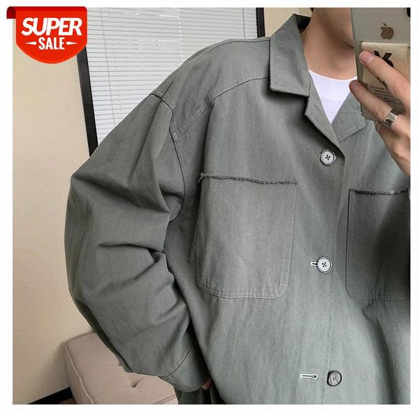 a/w japanese basic style suit collar long sleeve shirt men's retro bar raw edge #1z3k, White;black
a/w japanese basic style suit collar long sleeve shirt men's retro bar raw edge #1z3k, White;black