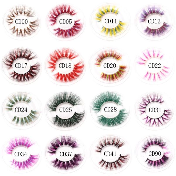 false eyelashes 3d/6d colored natural soft real mink fluffy style eye lash extension makeup cosplay colorful eyelash hand made
false eyelashes 3d/6d colored natural soft real mink fluffy style eye lash extension makeup cosplay colorful eyelash hand made