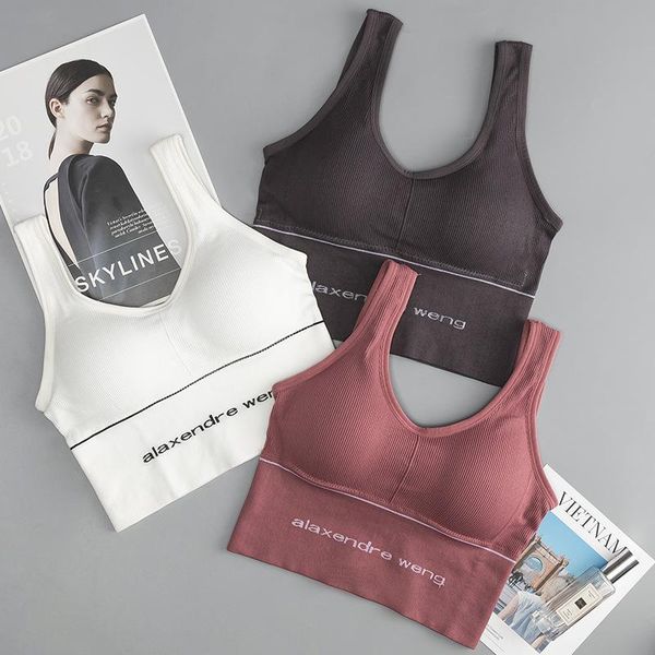 women breathable padded yoga bra with adjust strap athletic gym running seamless fitness vest sport sleep bra, White;black
women breathable padded yoga bra with adjust strap athletic gym running seamless fitness vest sport sleep bra, White;black
