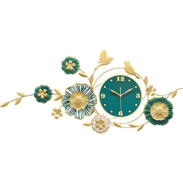 modern light luxury clock iron art home fashion living room wall clock background wall creative art deco watch