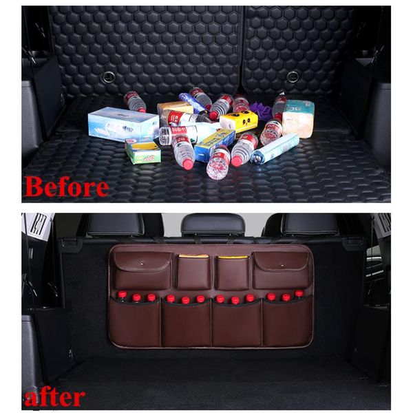 car organizer nice leather rear seat back storage bag multi-use trunk stowing tidying auto interior accessories
car organizer nice leather rear seat back storage bag multi-use trunk stowing tidying auto interior accessories