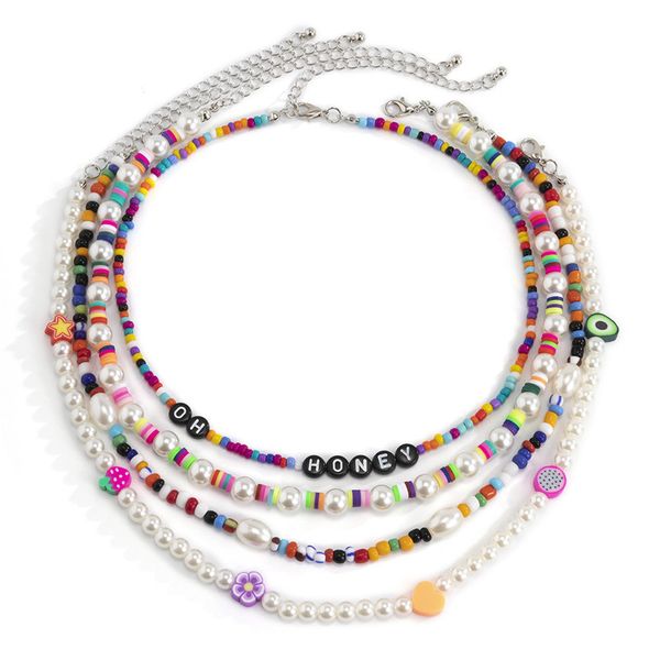 yamog bohemian mixed color beaded necklaces retro pearl heart letter star fruit flower clavicle chains european women multi layer pottery be, Silver
yamog bohemian mixed color beaded necklaces retro pearl heart letter star fruit flower clavicle chains european women multi layer pottery be, Silver