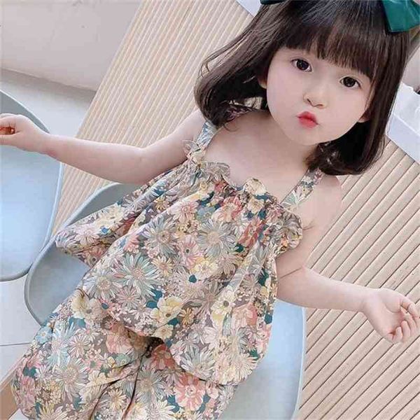 girls summer suit fashion trend floral sling two-piece girl mosquito pants p4348 210622, White
girls summer suit fashion trend floral sling two-piece girl mosquito pants p4348 210622, White