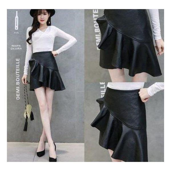 skirts small leather skirt women's high waist autumn and winter black irregular a- line woman faldas jupe
skirts small leather skirt women's high waist autumn and winter black irregular a- line woman faldas jupe