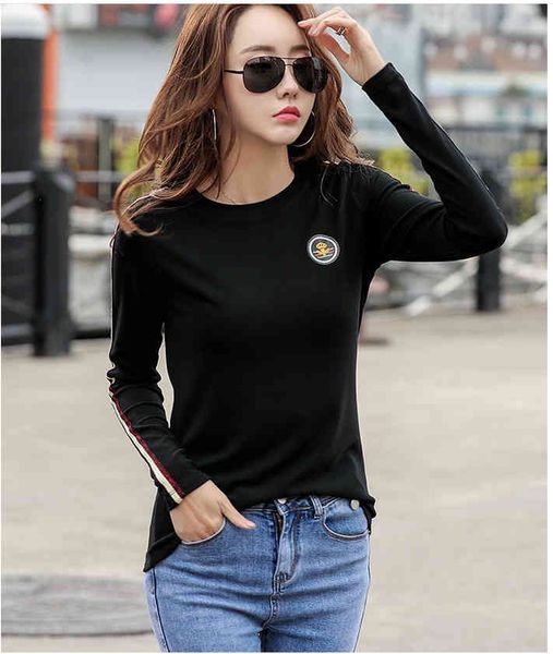 women's t-shirt spring female t-shirt with casual long sleeve fashion plus size shirt bottom f946 l9wf, White
women's t-shirt spring female t-shirt with casual long sleeve fashion plus size shirt bottom f946 l9wf, White