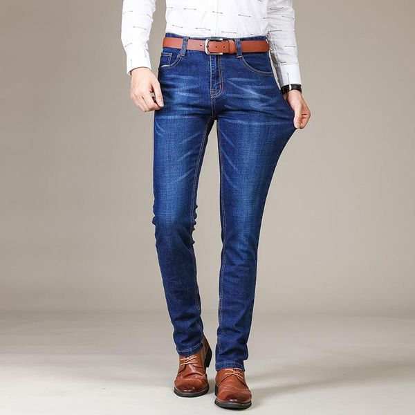 men's jeans spring autumn mens fashion men casual jean slim straight elasticity feet stretch long trouser male denim pants, Blue
men's jeans spring autumn mens fashion men casual jean slim straight elasticity feet stretch long trouser male denim pants, Blue