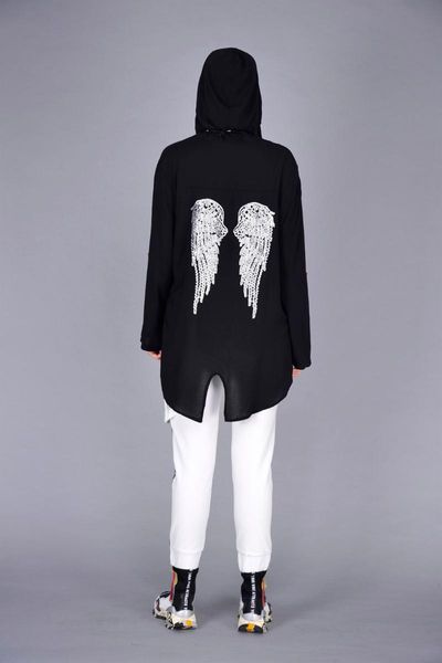women's blouses & shirts angel embroidered back pattern viscose fabric hooded blouse 2021 fashion autumn with 4 different color option, White
women's blouses & shirts angel embroidered back pattern viscose fabric hooded blouse 2021 fashion autumn with 4 different color option, White