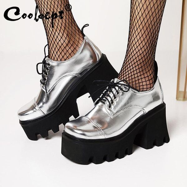 dress shoes coolcept size 35-43 women pumps fashion platform high heel woman spring lace up retro office lady heeled footwear, Black
dress shoes coolcept size 35-43 women pumps fashion platform high heel woman spring lace up retro office lady heeled footwear, Black