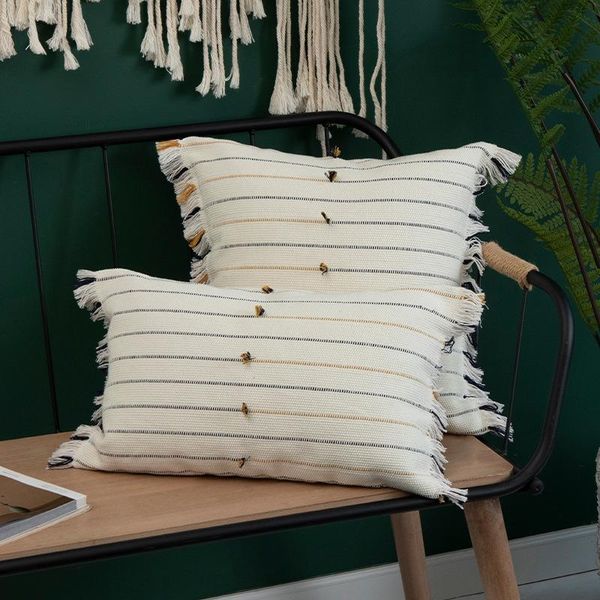 cushion/decorative pillow handmade cotton woven cushion cover tassels ivory black yellow stripe for home decoration sofa bed 45x45cm/30x50cm
cushion/decorative pillow handmade cotton woven cushion cover tassels ivory black yellow stripe for home decoration sofa bed 45x45cm/30x50cm