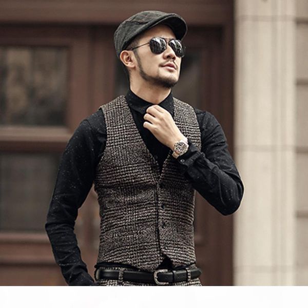 2018 new arrival winter men's slim woolen casual plaid european style vest mens fashion design suit vest waistcoat fashion, Black;white
2018 new arrival winter men's slim woolen casual plaid european style vest mens fashion design suit vest waistcoat fashion, Black;white