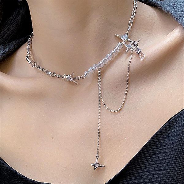 chokers 2021 crystal star drop pendant clavicle chain necklaces for women trendy short geometric necklace fashion jewelry 90s gifts, Golden;silver
chokers 2021 crystal star drop pendant clavicle chain necklaces for women trendy short geometric necklace fashion jewelry 90s gifts, Golden;silver