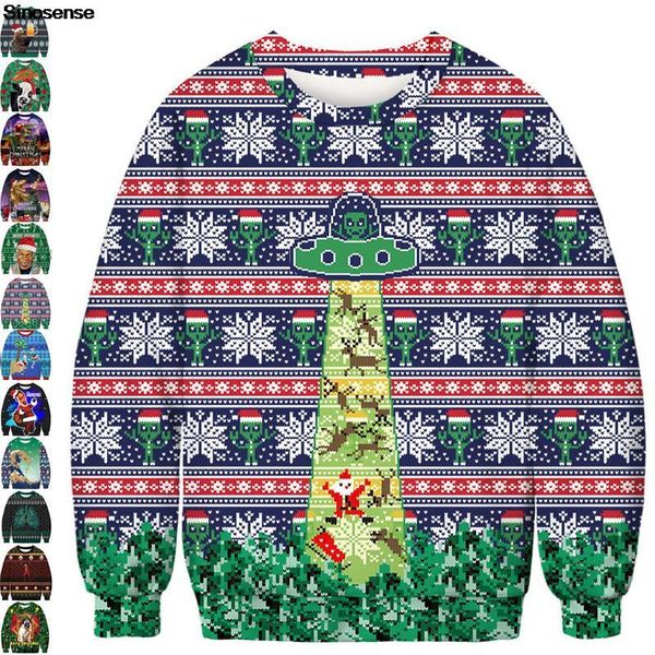 men's sweaters men women ugly christmas jumpers 3d funny alien reindeer santa printed holiday party xmas sweathsirt, White;black
men's sweaters men women ugly christmas jumpers 3d funny alien reindeer santa printed holiday party xmas sweathsirt, White;black