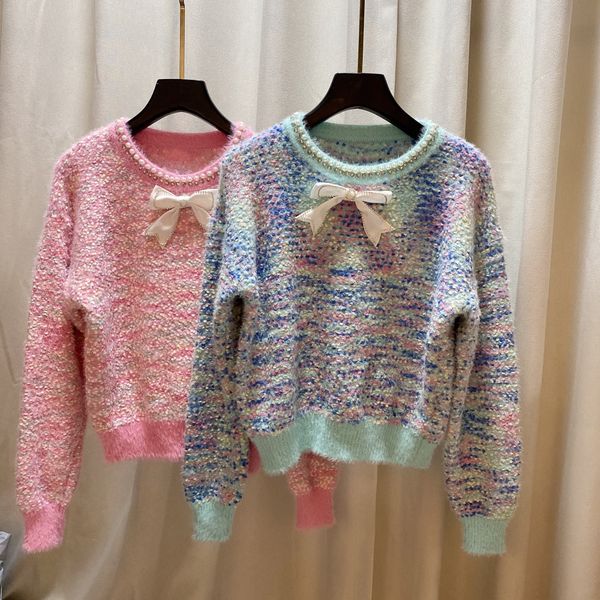 1115 2022 spring summer brand same style sweaters crew neck long sleeve pink blue pullover striped sweater women clothes dl, White;black
1115 2022 spring summer brand same style sweaters crew neck long sleeve pink blue pullover striped sweater women clothes dl, White;black