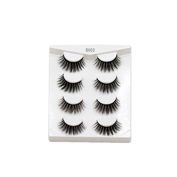 false eyelashes 4 pair 3d lashes 100% real round long makeup thick handmade non-irritating eyelashe mink for beauty
false eyelashes 4 pair 3d lashes 100% real round long makeup thick handmade non-irritating eyelashe mink for beauty