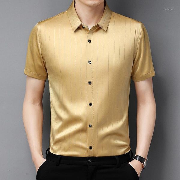 men's casual shirts claret smooth mens satin oversize dark blue dress ice silk classic work big size blouse gold pinestripe red, White;black
men's casual shirts claret smooth mens satin oversize dark blue dress ice silk classic work big size blouse gold pinestripe red, White;black