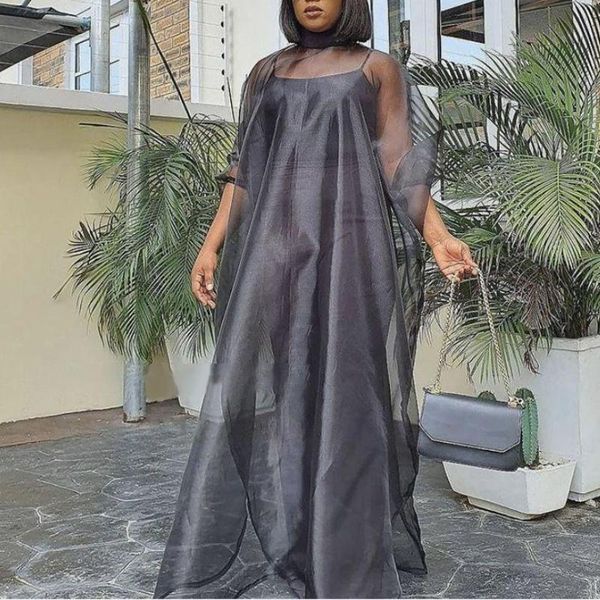 casual dresses women see through dress cover with camisole fashion loose maxi long party evening birthday club 2021 spring summer, Black;gray
casual dresses women see through dress cover with camisole fashion loose maxi long party evening birthday club 2021 spring summer, Black;gray