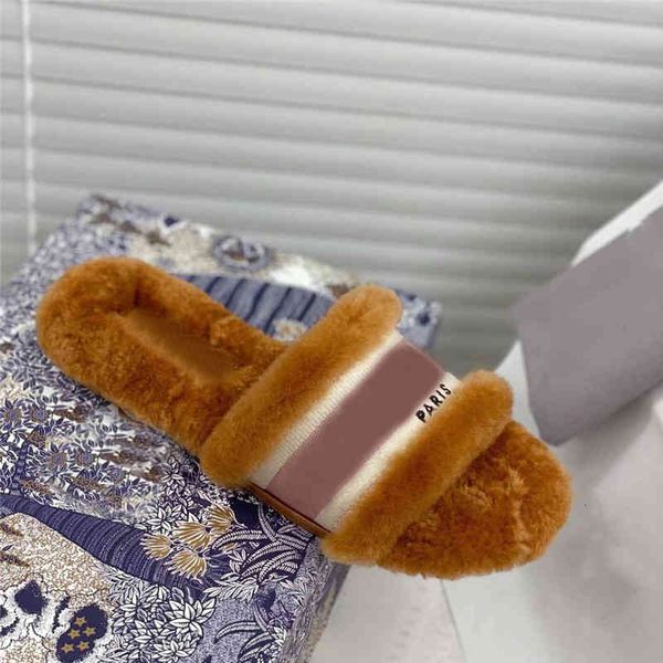 slippers designer women wool warm fur slipper outdoor show style splicing autumn slipped hollow sandals, Black
slippers designer women wool warm fur slipper outdoor show style splicing autumn slipped hollow sandals, Black